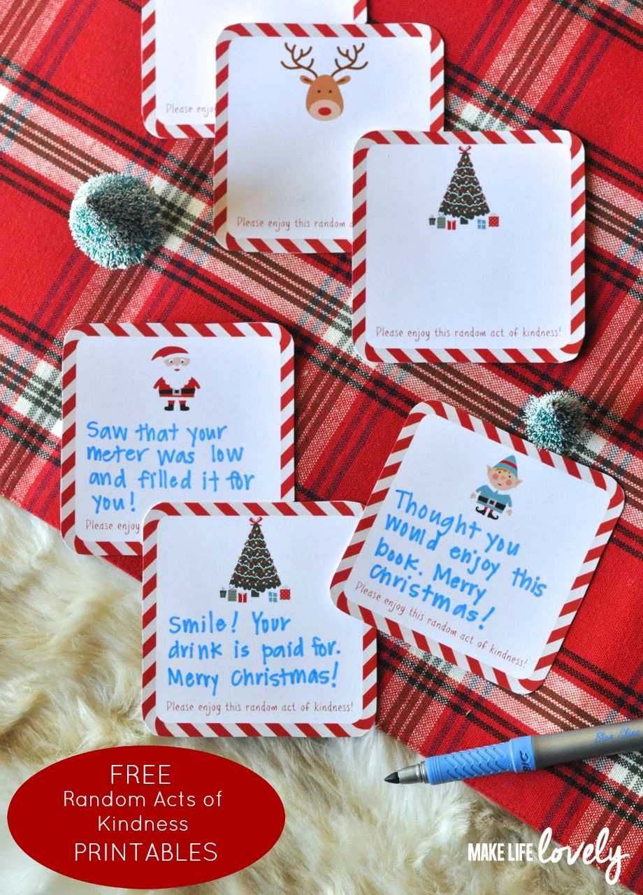Free Printable Random Act Of Kindness Cards – Make Life Lovely With Regard To Random Acts Of Kindness Cards Templates