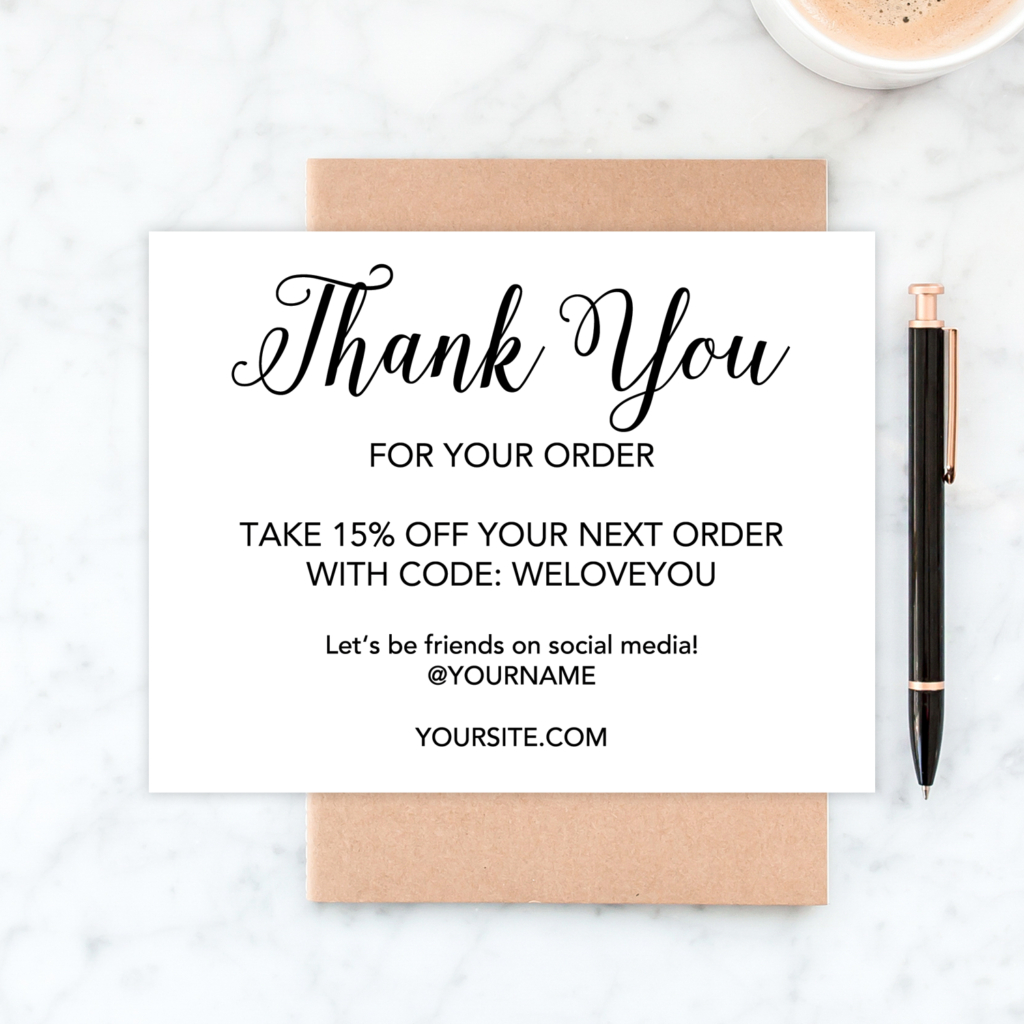 Free Printable Thank You Cards For Business – Chicfetti Regarding Free Printable Thank You Card Template