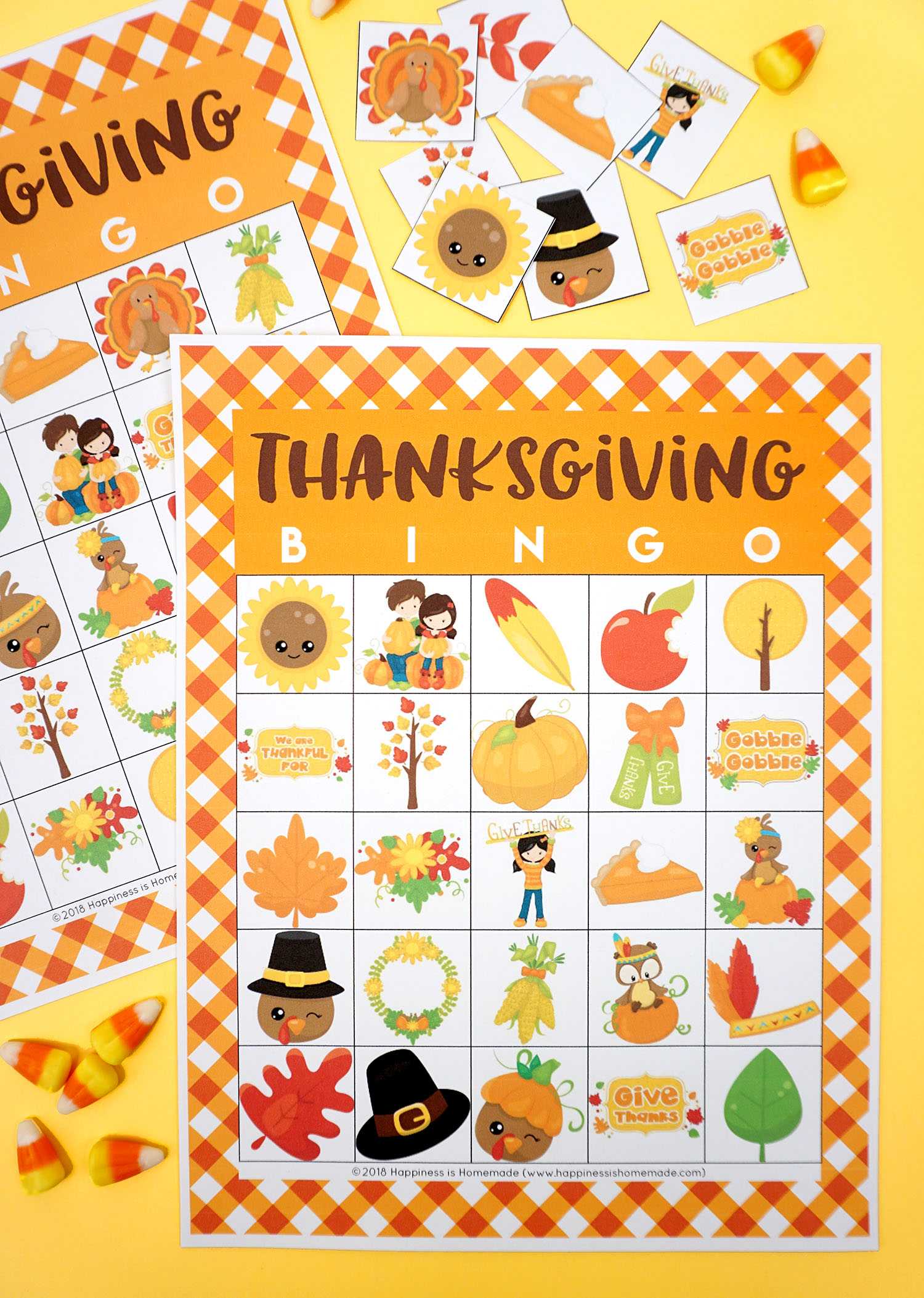 Free Printable Thanksgiving Bingo Cards – Happiness Is Homemade With Regard To Thanksgiving Place Cards Template