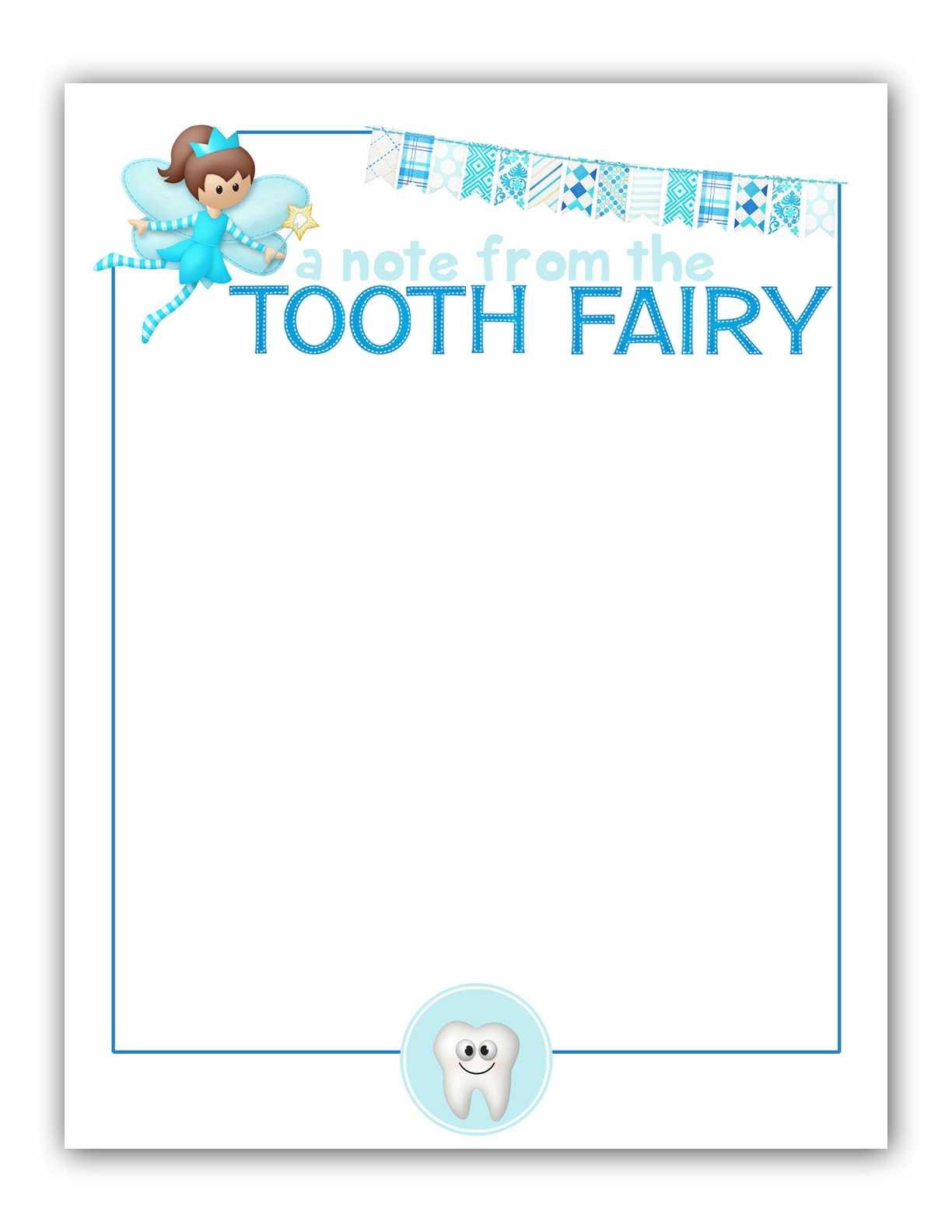 Free Printable Tooth Fairy Letter Template Within Tooth Fairy Certificate Template Free