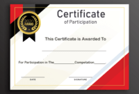 Free Sample Format Of Certificate Of Participation Template intended for Certificate Of Participation Template Word