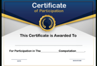 Free Sample Format Of Certificate Of Participation Template throughout Certificate Of Participation Template Doc