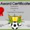 Free Soccer Certificate Maker | Edit Online And Print At Home Pertaining To Soccer Certificate Template Free