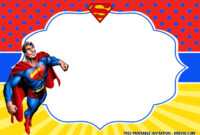 Free Superhero Superman Birthday Invitation Templates – Bagvania with regard to Superhero Birthday Card Template