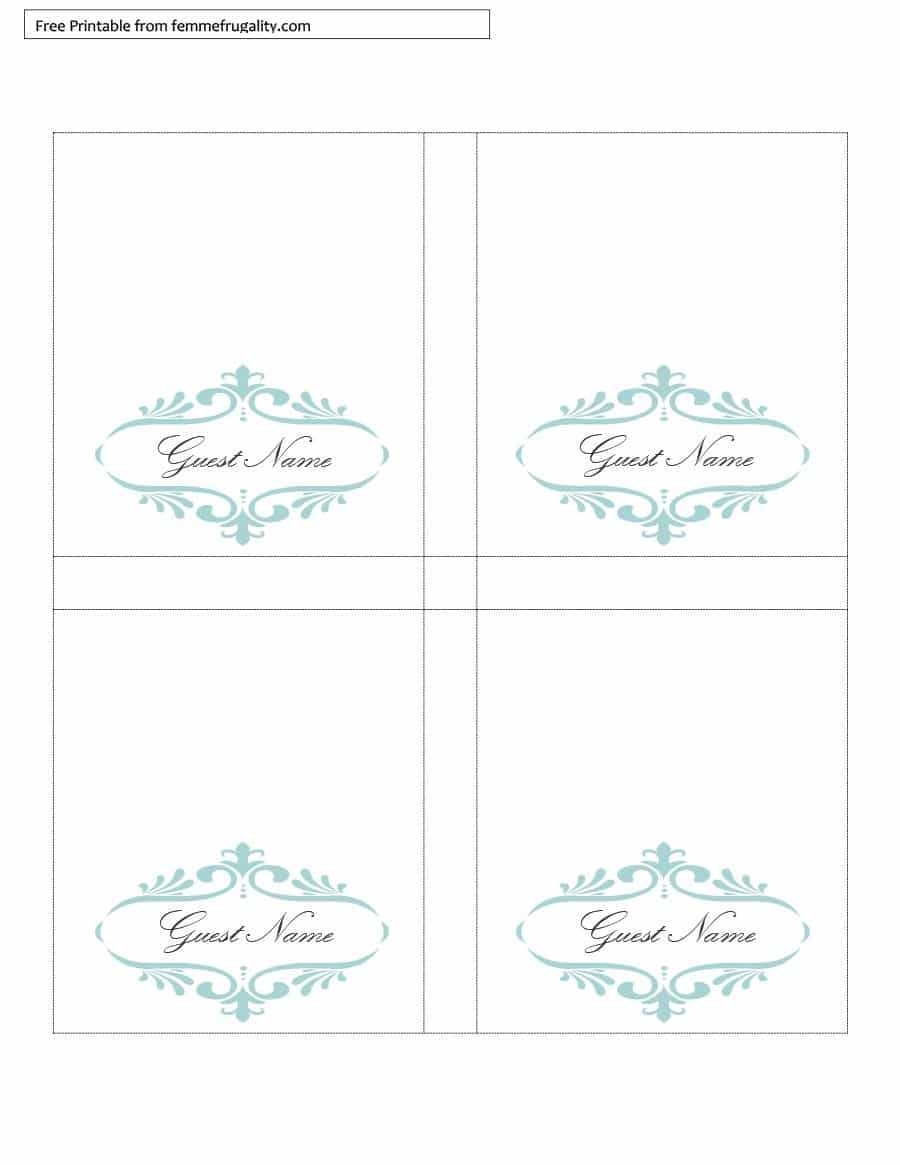 Free Table Tent Template – Calep.midnightpig.co Throughout Table Name Cards Template Free