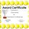 Free Tennis Certificates | Edit Online And Print At Home With Regard To Tennis Certificate Template Free