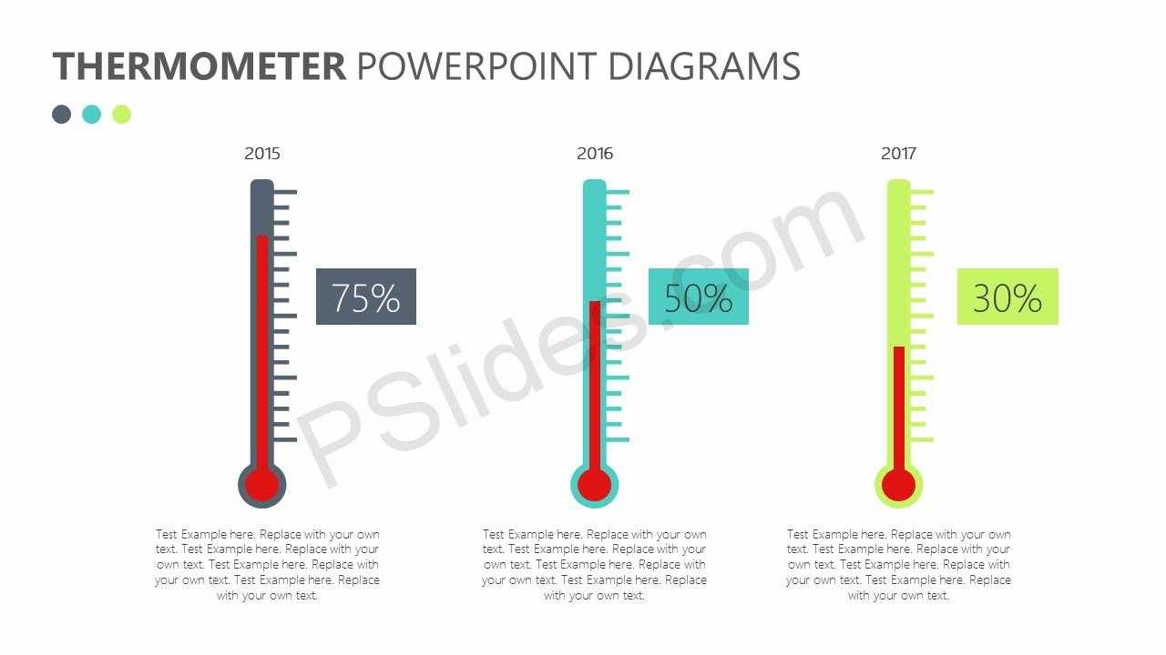 Free Thermometer Powerpoint Diagrams – Pslides Regarding Powerpoint Thermometer Template