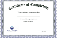Free Training Completion Certificate Templates - Falep with Free Training Completion Certificate Templates