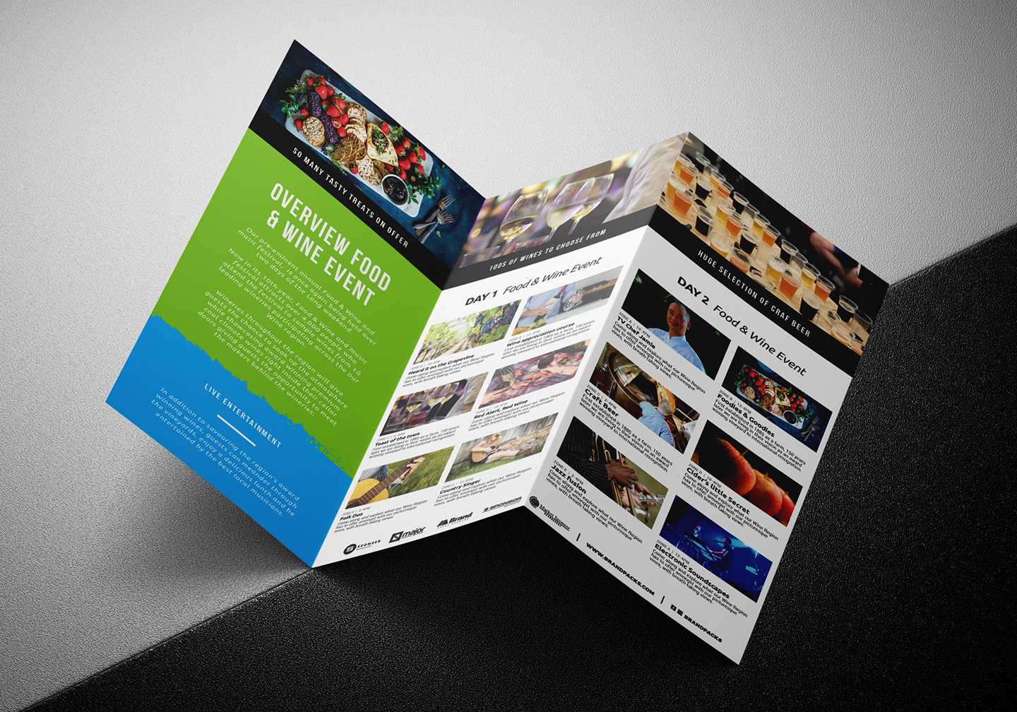 Free Tri Fold Brochure Template For Events & Festivals – Psd For 3 Fold Brochure Template Psd Free Download