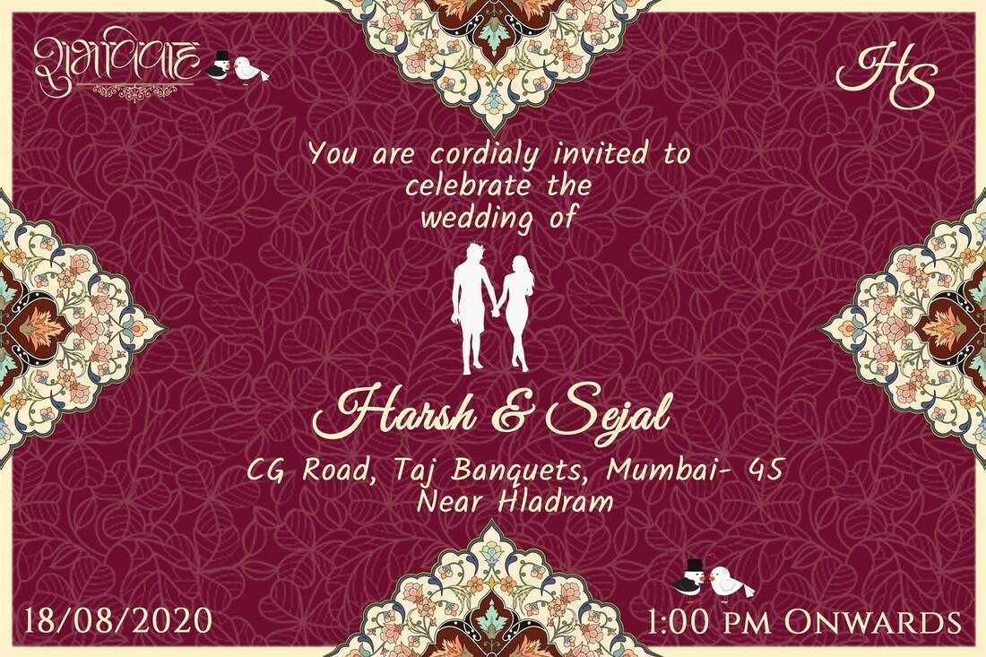 Free Wedding Invitation Card Design Online – Yeppe With Regard To Free E Wedding Invitation Card Templates