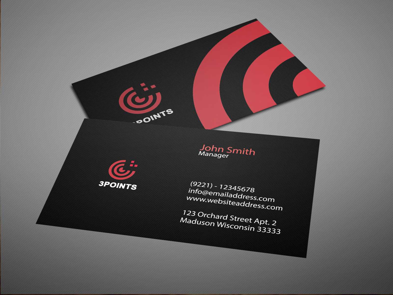 Freebie Business Card Template Psd (Dark) Within Visiting Card Psd Template Free Download