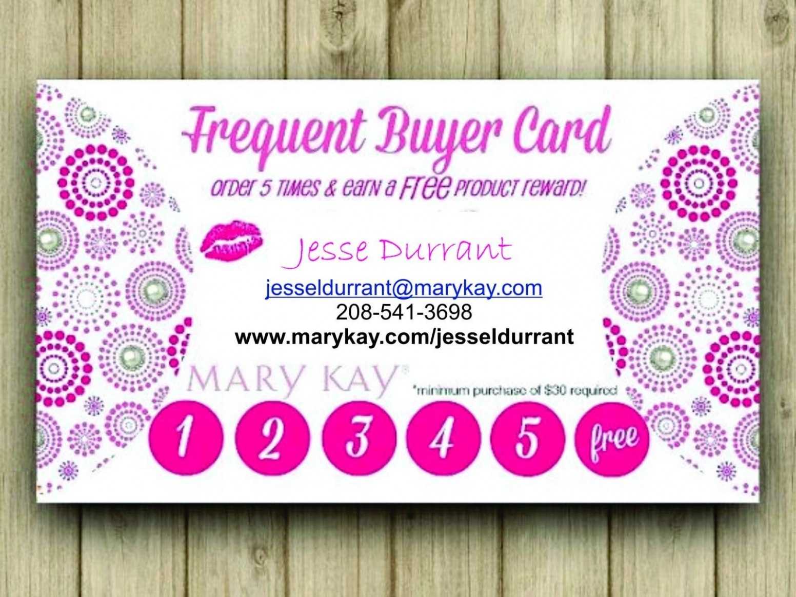 Frequent Buyer Card Template Free – Calep.midnightpig.co With Mary Kay Business Cards Templates Free