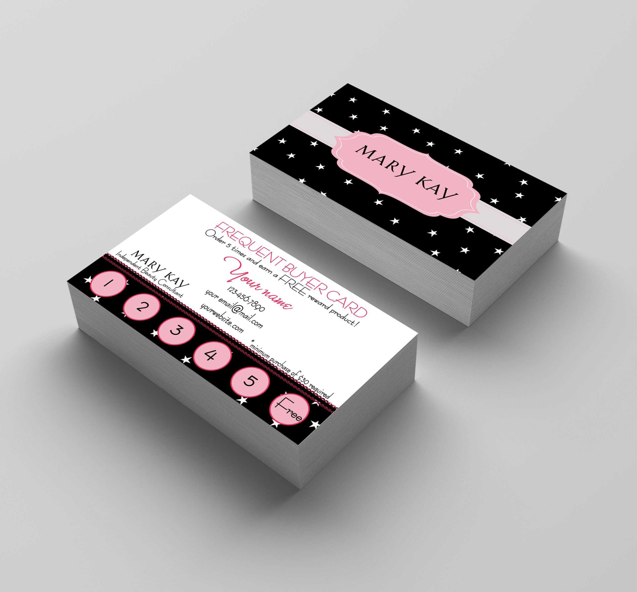 Frequent Buyer Card Template Free – Calep.midnightpig.co Within Mary Kay Business Cards Templates Free