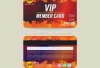 Front And Back Vip Member Card Template inside Template For Membership Cards