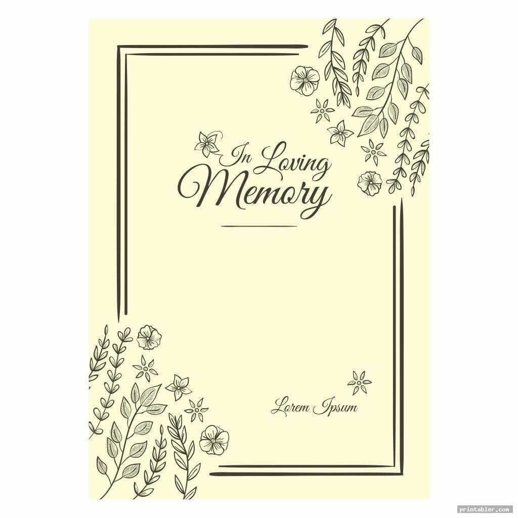 Funeral Memory Cards Templates Printable - Printabler Throughout In Memory Cards Templates