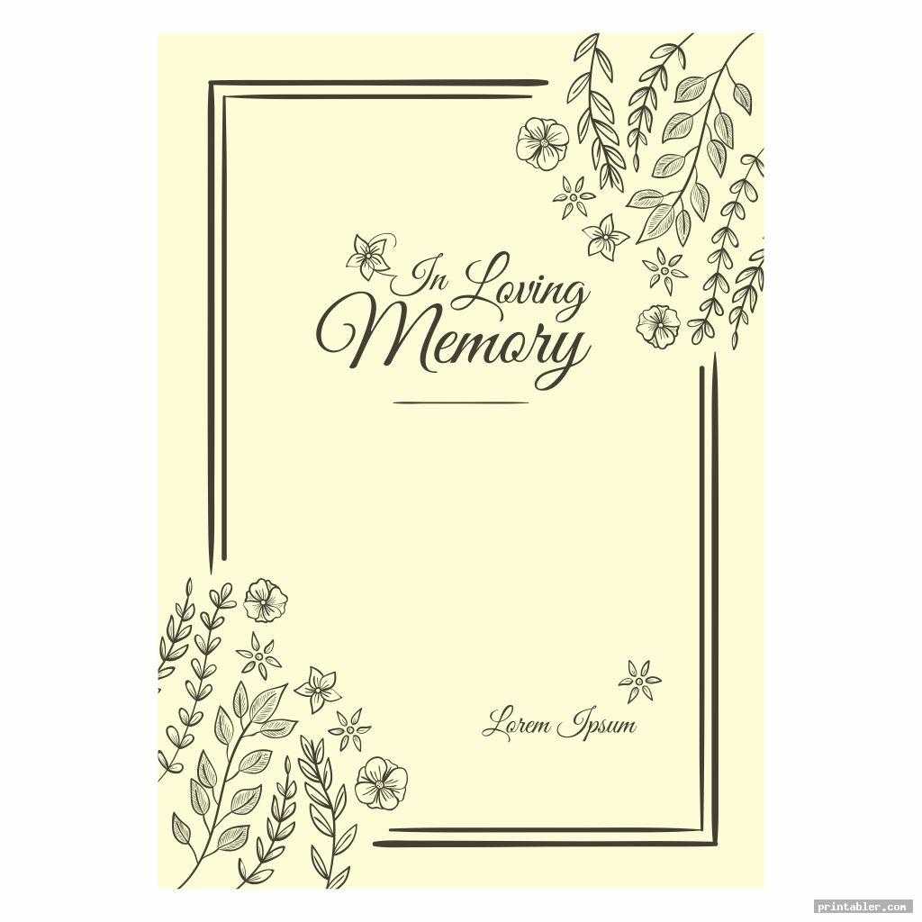 Funeral Memory Cards Templates Printable – Printabler Throughout In Memory Cards Templates