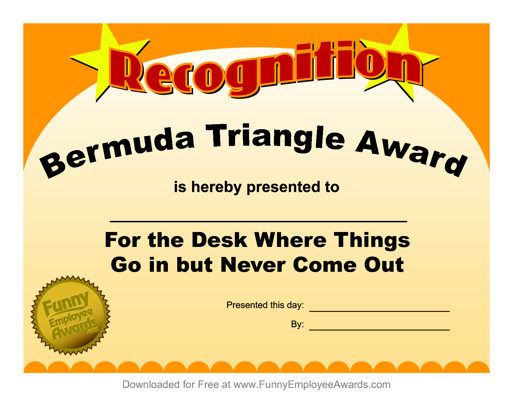 Funny Printable Certificates – Dalep.midnightpig.co With Regard To Funny Certificates For Employees Templates