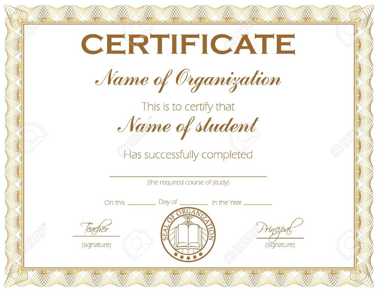 General Purpose Certificate Or Award With Sample Text That Can.. Within Student Of The Year Award Certificate Templates