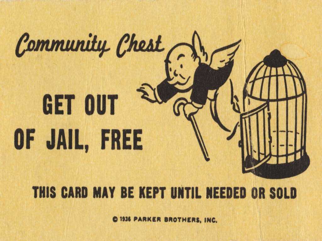 Get Out Of Jail Clipart Regarding Get Out Of Jail Free Card Template