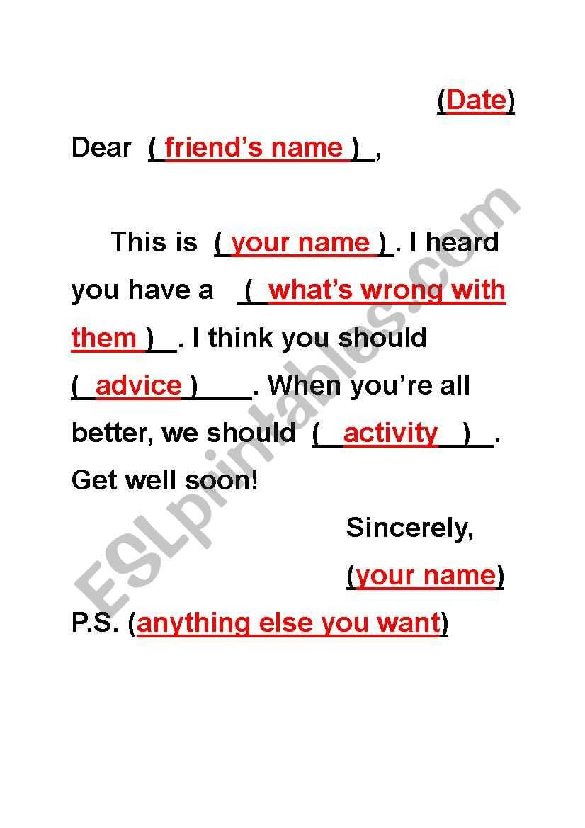 Get Well Soon Card Template – Esl Worksheetcrystalhwang With Regard To Get Well Soon Card Template