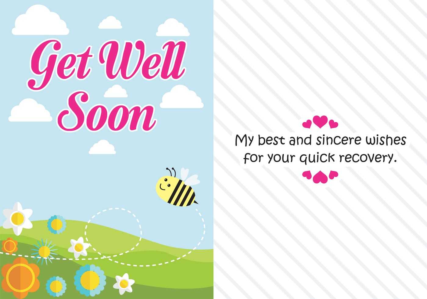 Get Well Soon Cards Free Vector Art – (50 Free Downloads) Regarding Get Well Soon Card Template