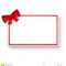 Gift Card Template With Ribbon And Red Bow Stock Vector For Present Card Template