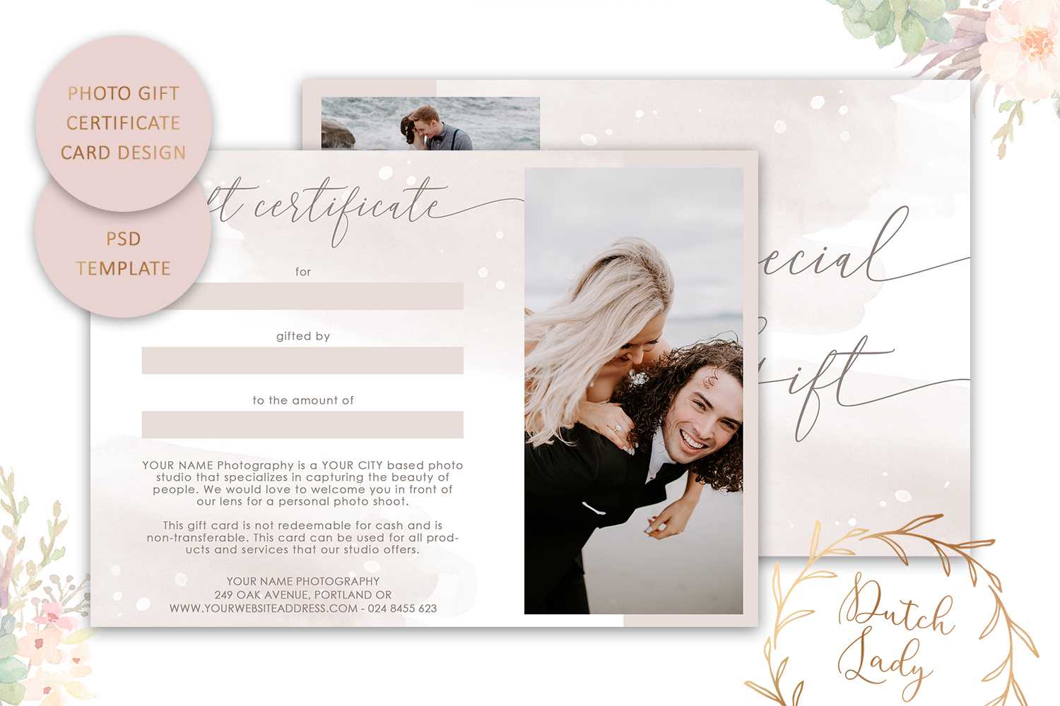 Gift Cards For Photographers – Calep.midnightpig.co Throughout Photoshoot Gift Certificate Template