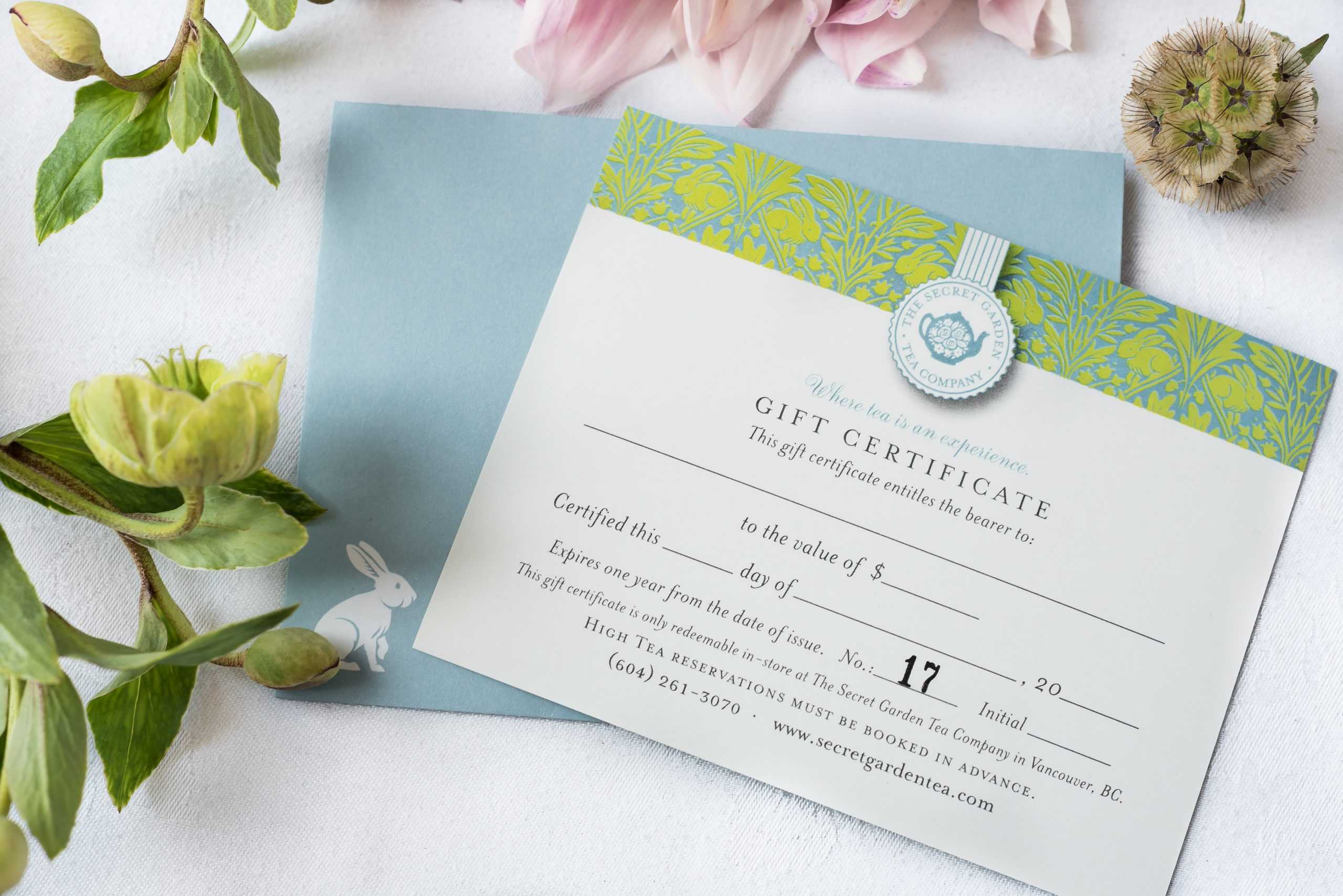 Gift Certificate (For In Store Use Only) With This Entitles The Bearer To Template Certificate