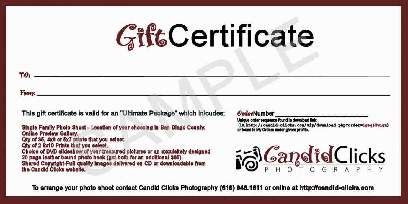Gift Certificate Template – Certificate Templates Regarding Photoshoot Gift Certificate Template