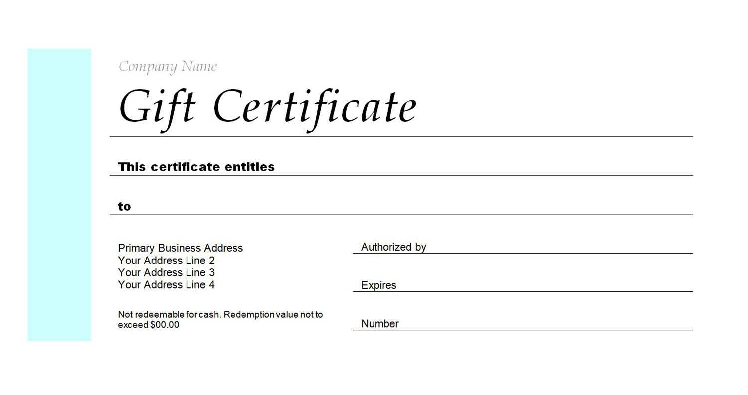 Gift Certificate Template For Word - Calep.midnightpig.co Within Microsoft Gift Certificate Template Free Word