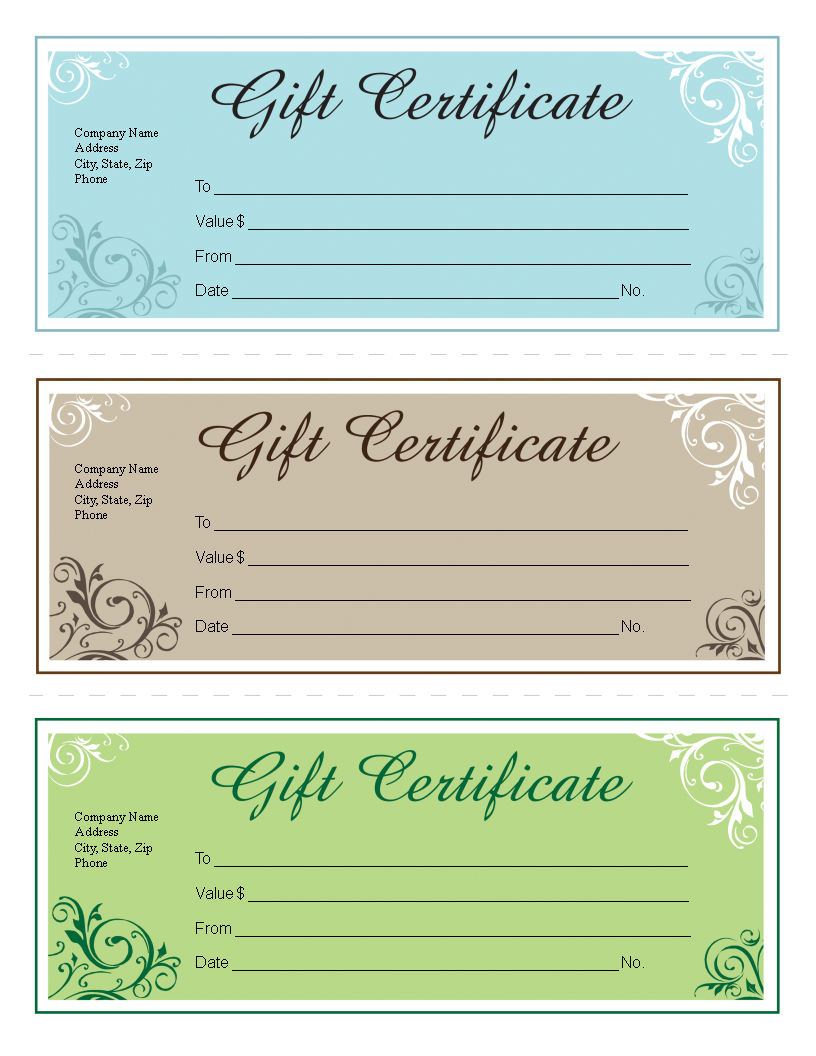 Gift Certificate Template Free Editable | Templates At Intended For Blank Certificate Templates Free Download
