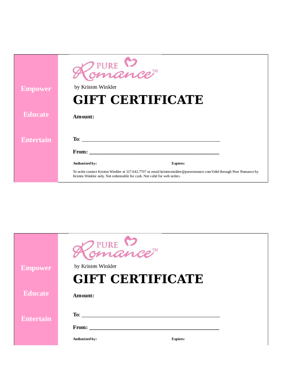 Gift Certificate Template Word – Edit, Fill, Sign Online With Regard To Fillable Gift Certificate Template Free