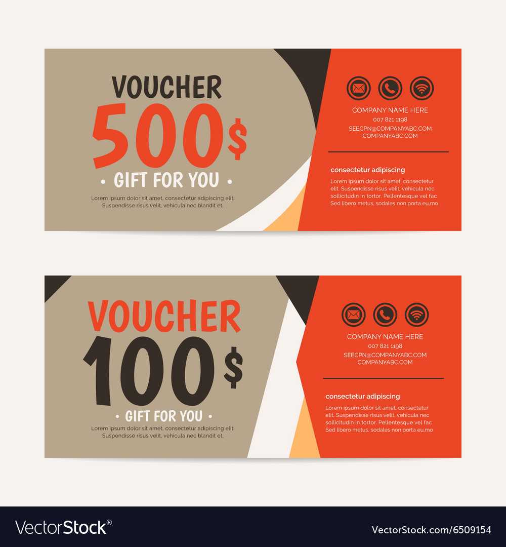 Gift Voucher Template Eps10 Format Within Company Gift Certificate Template