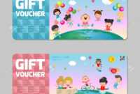 Gift Voucher Template With Colorful Pattern,cute Gift Voucher.. pertaining to Kids Gift Certificate Template