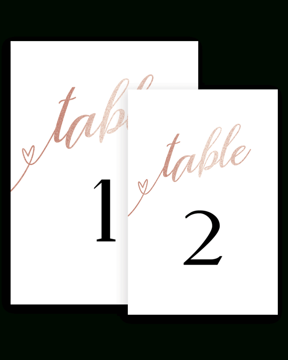 Glamorous Wedding Table Number Cards Template – Fl1 Throughout Table Number Cards Template