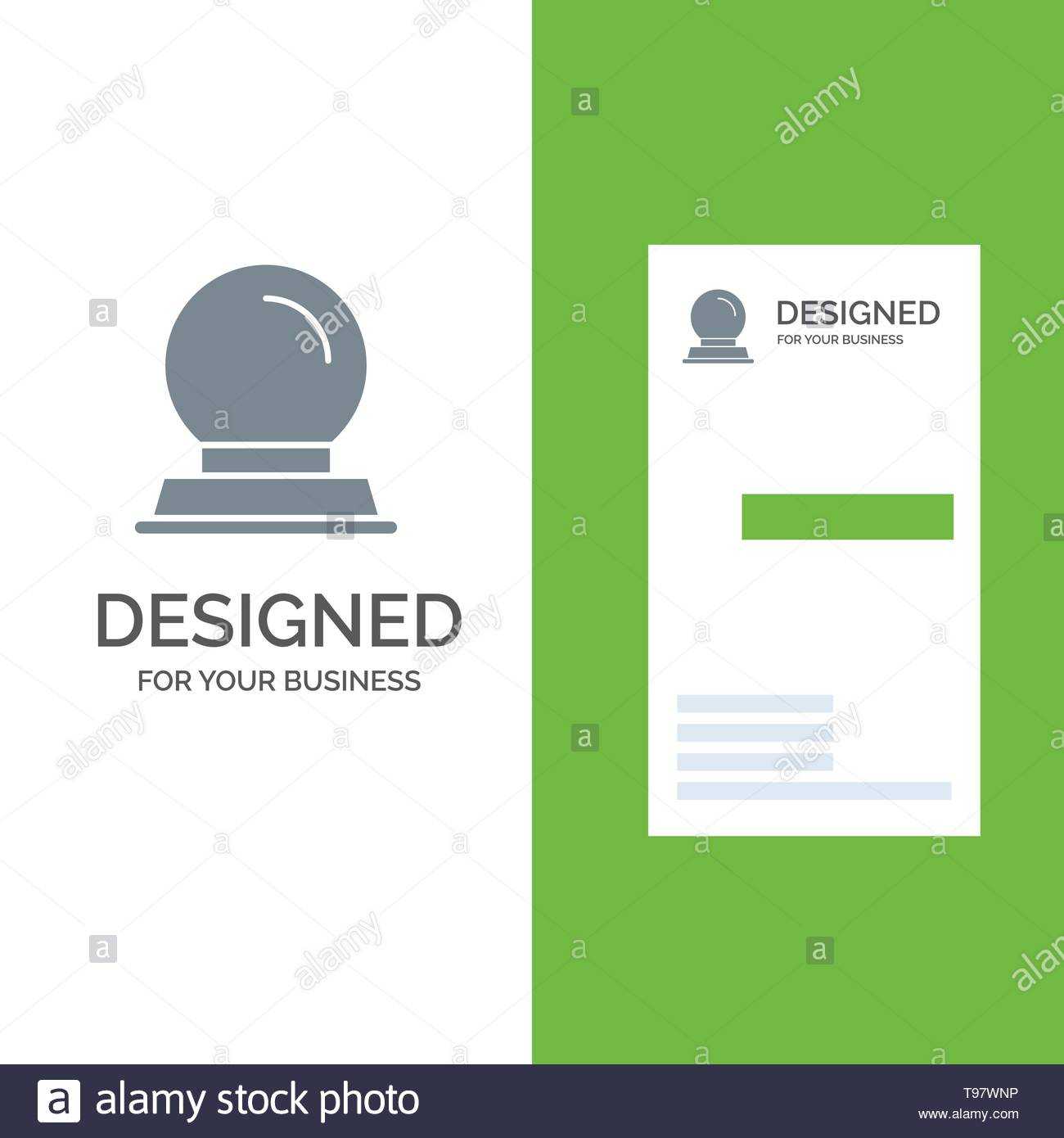 Glass Stand, Decoration, Magic Ball Grey Logo Design And Regarding Card Stand Template