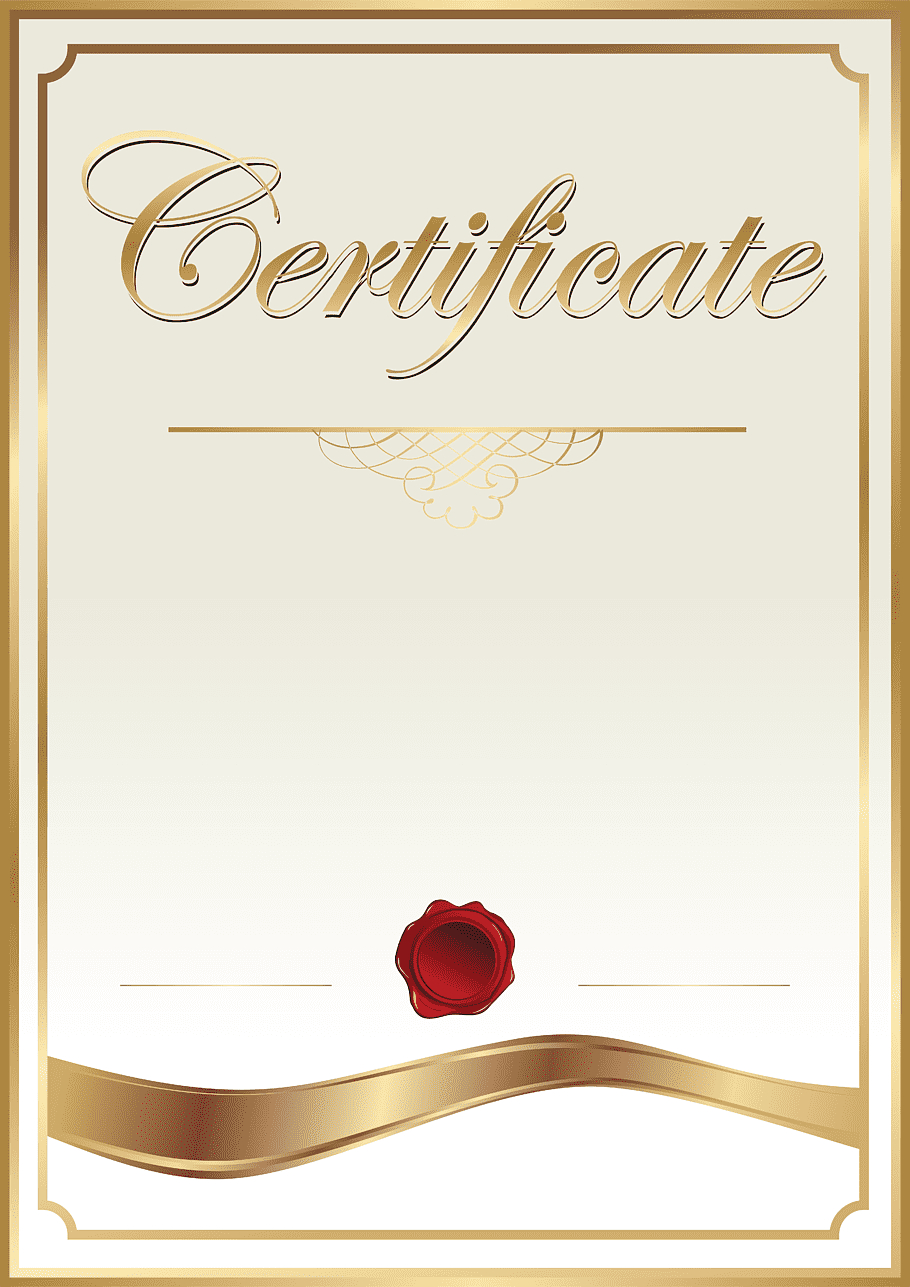 Gold And White Certificate, Template Academic Certificate With Art Certificate Template Free