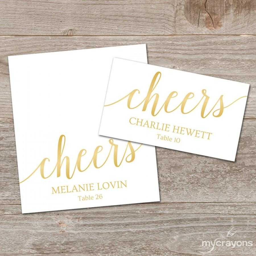 Gold Place Cards Printable Template, Editable Gold Within Printable Escort Cards Template