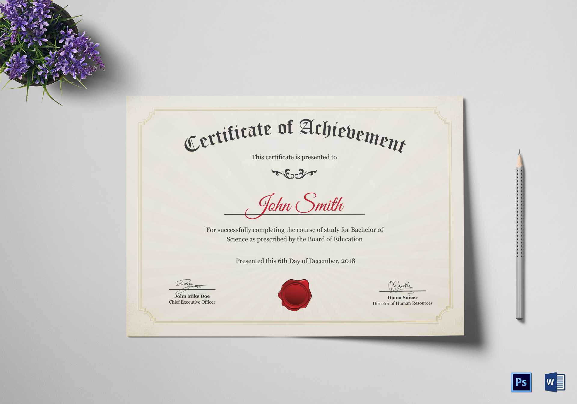 Graduation Degree Certificate Template Throughout Graduation Certificate Template Word