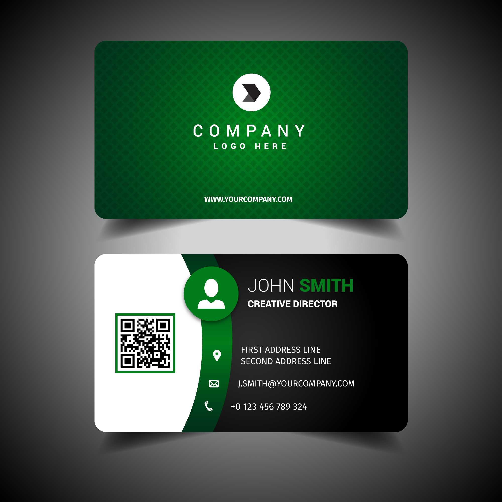 Green Business Card Free Vector Art - (2,199 Free Downloads) Within Calling Card Free Template