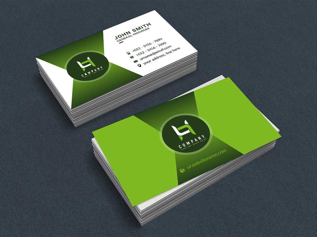 Green Corporate Business Card Templatemuhammad Ohid On With Company Business Cards Templates