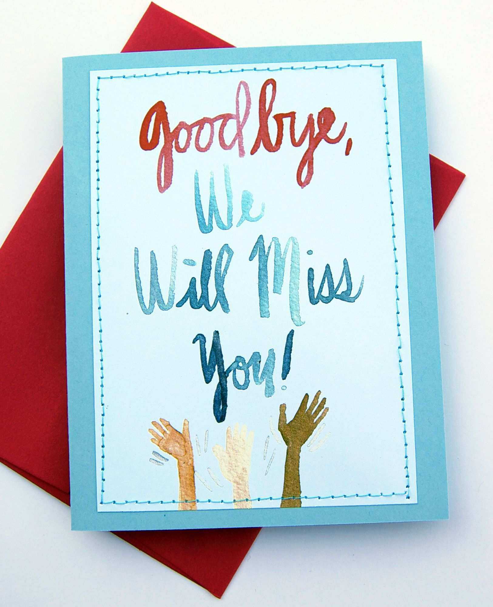 Greeting Card Templates For Farewell – Cards Design Templates Throughout Farewell Card Template Word