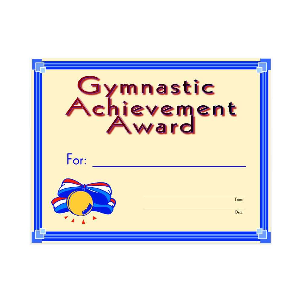 Gymnastic Achievement Award Certificate Throughout Gymnastics Certificate Template