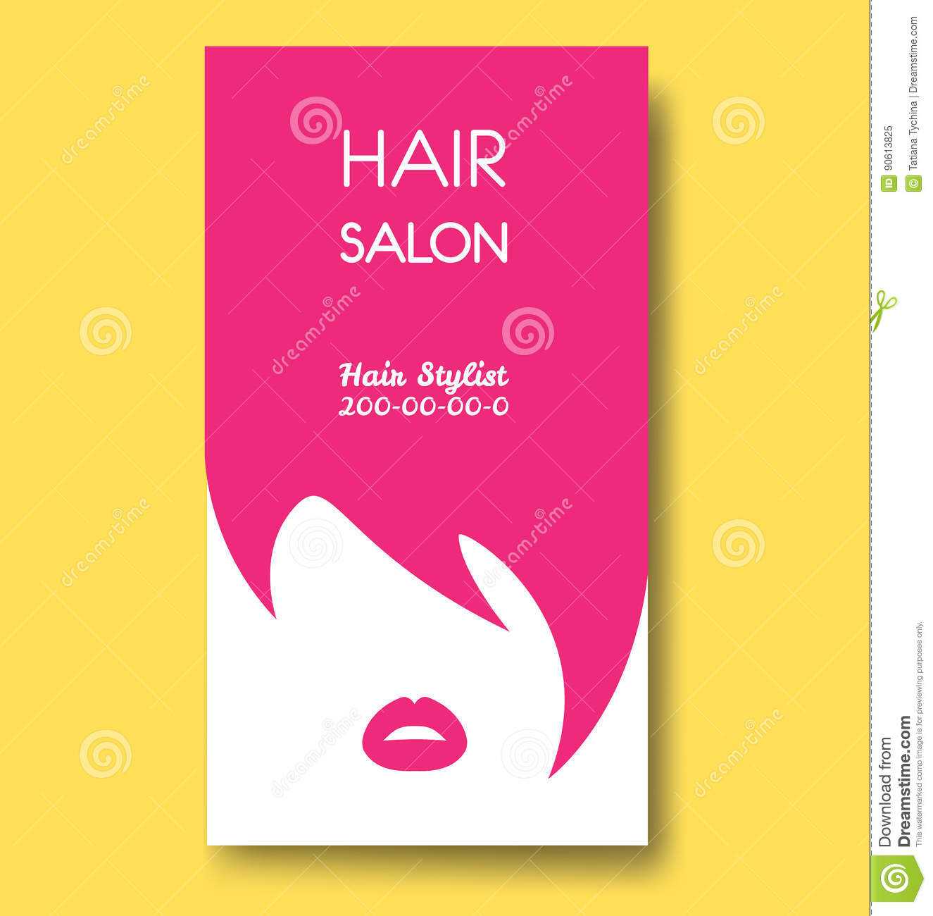 Hair Salon Business Card Templates With Pink Hair And Pink In Hair Salon Business Card Template