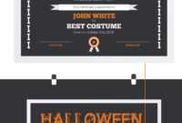 Halloween Best Costume Award №73973 intended for Halloween Costume Certificate Template