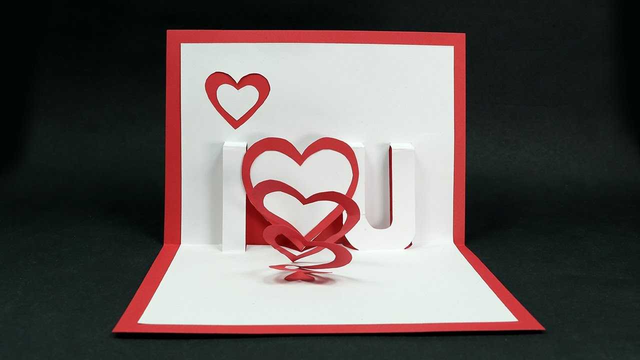Handmade Valentine's Day Card – Diy 'i Love You' Pop Up Heart Love Card  Tutorial Inside I Love You Pop Up Card Template