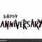 Happy Anniversary Text. Vector Word With Decor. — Stock Throughout Word Anniversary Card Template