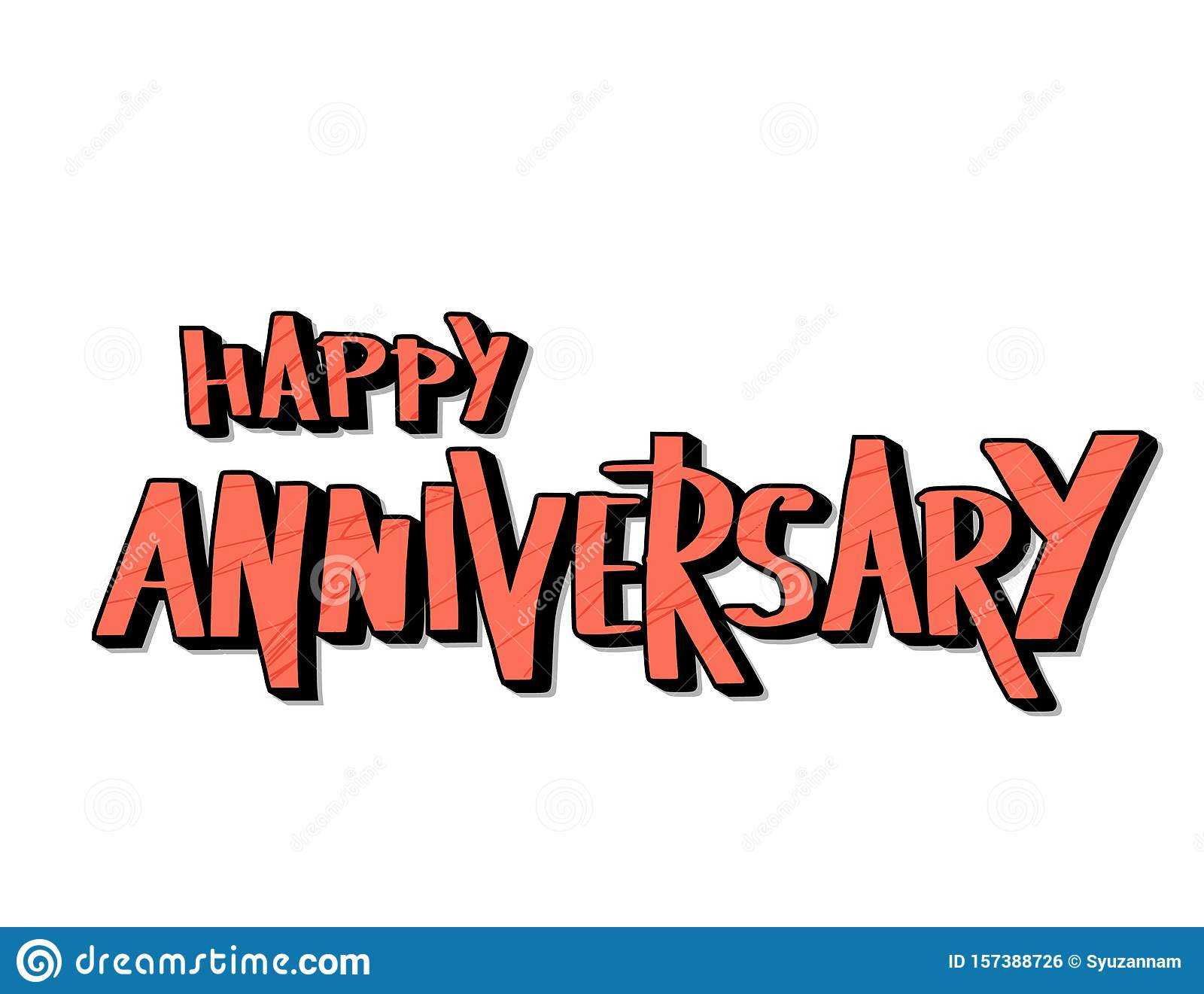 Happy Anniversary Text. Vector Word With Decor Stock Vector Throughout Word Anniversary Card Template