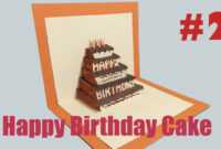 Happy Birthday Cake #2 - Pop-Up Card Tutorial intended for Happy Birthday Pop Up Card Free Template