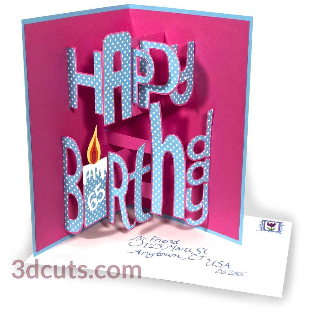 Happy Birthday Pop Up Whimsy Font — 3Dcuts Throughout Happy Birthday Pop Up Card Free Template